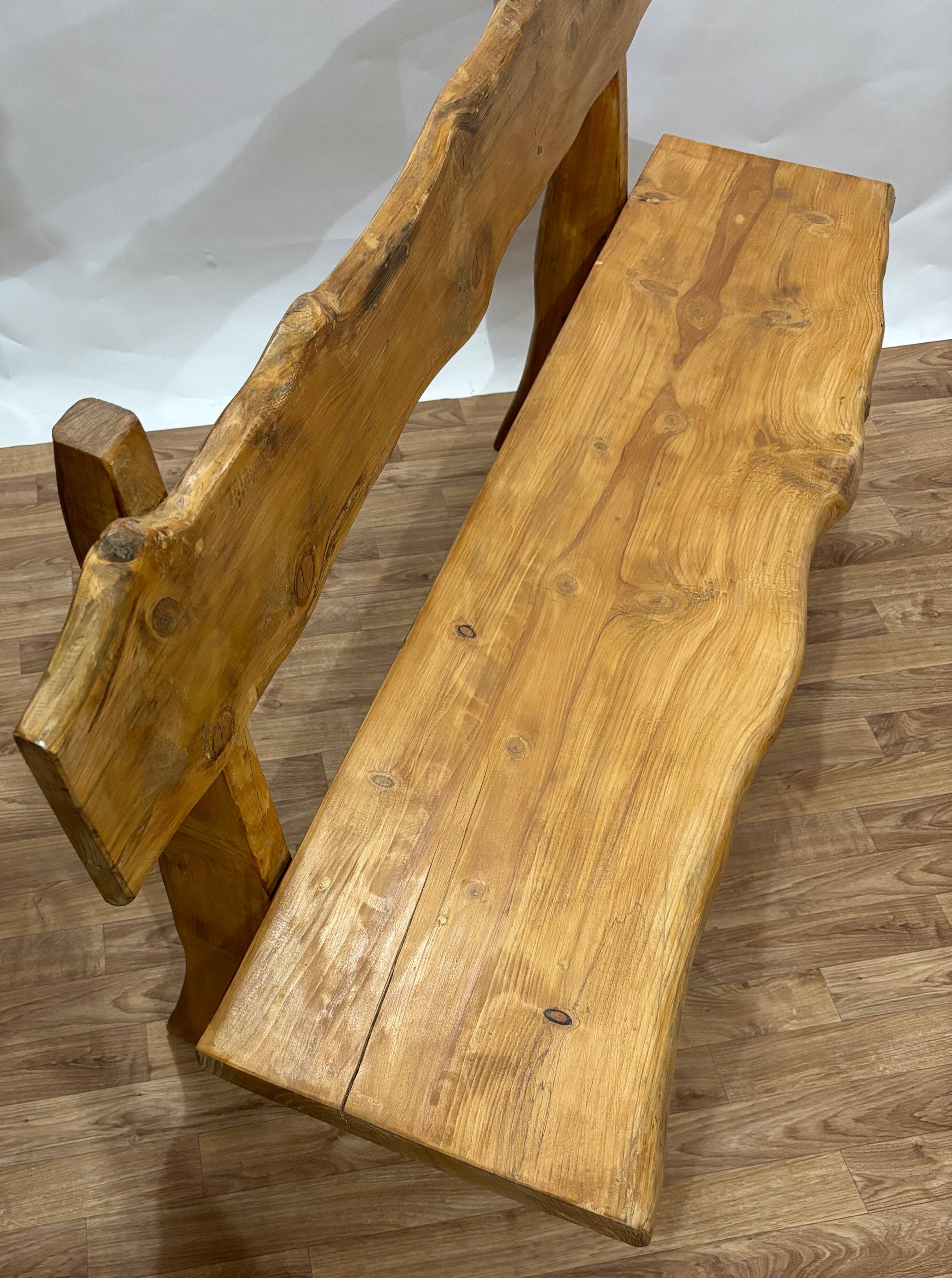 Brutalist benches in solid wood