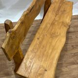Brutalist benches in solid wood