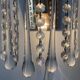 Pair of Italian wall lights Hollywood Regency with pendants and drops.