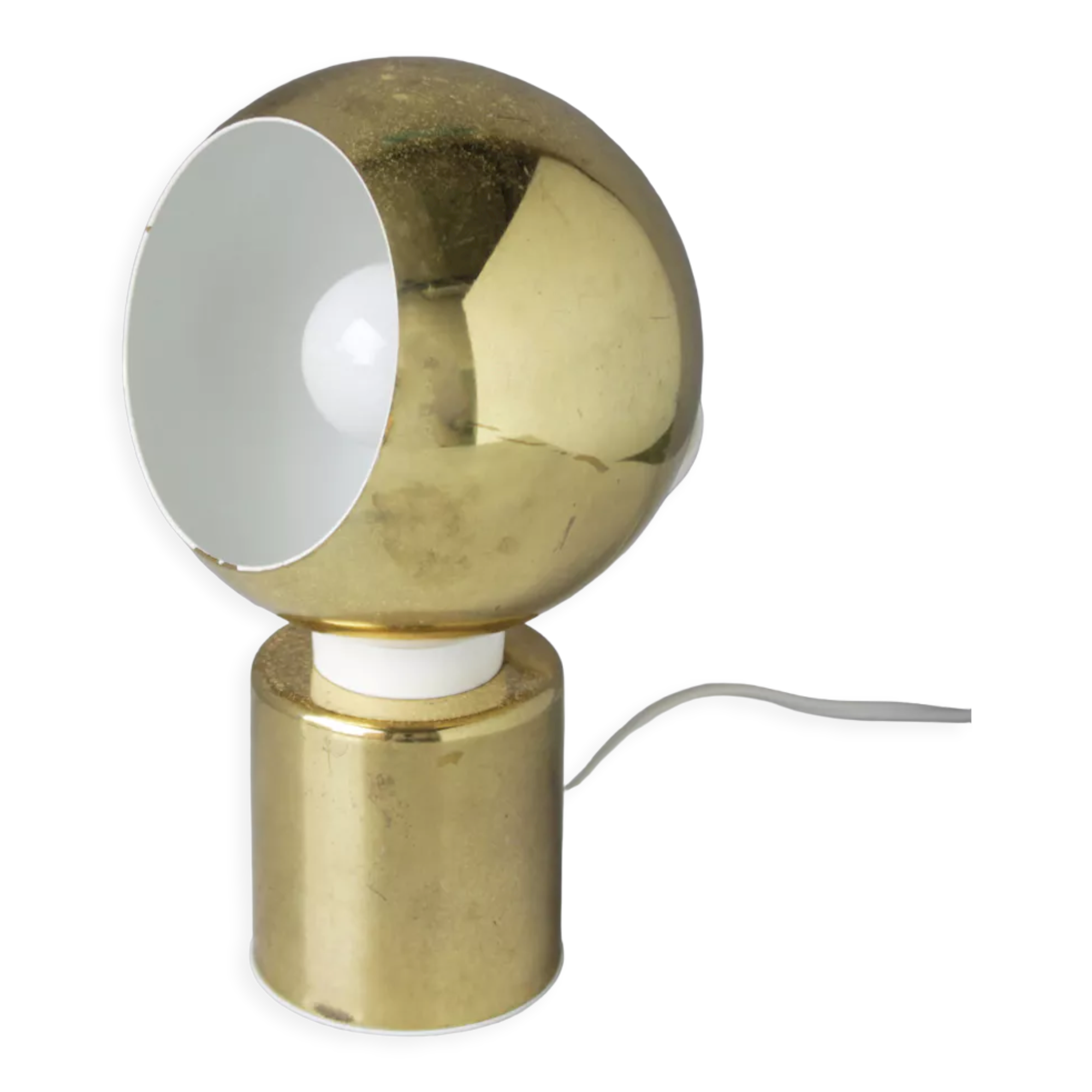 Magnetic brass ball light by Reggiani