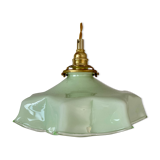 Suspension vintage lampshade in opaline mint