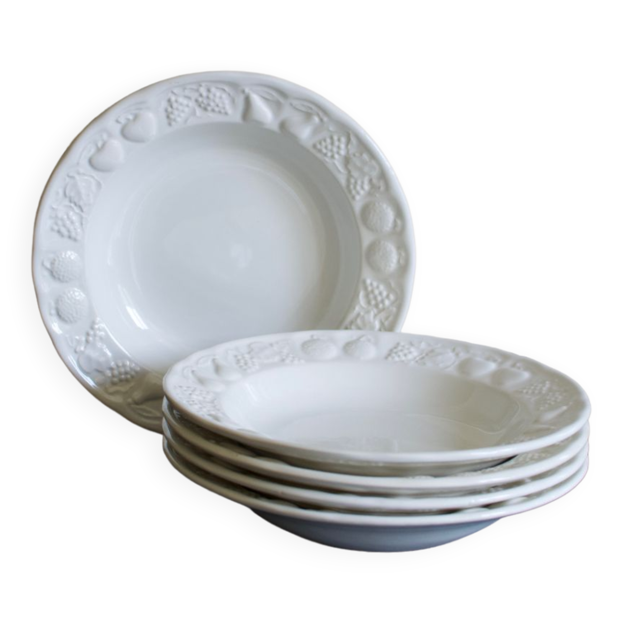 5 vintage hollow plates model Fruit