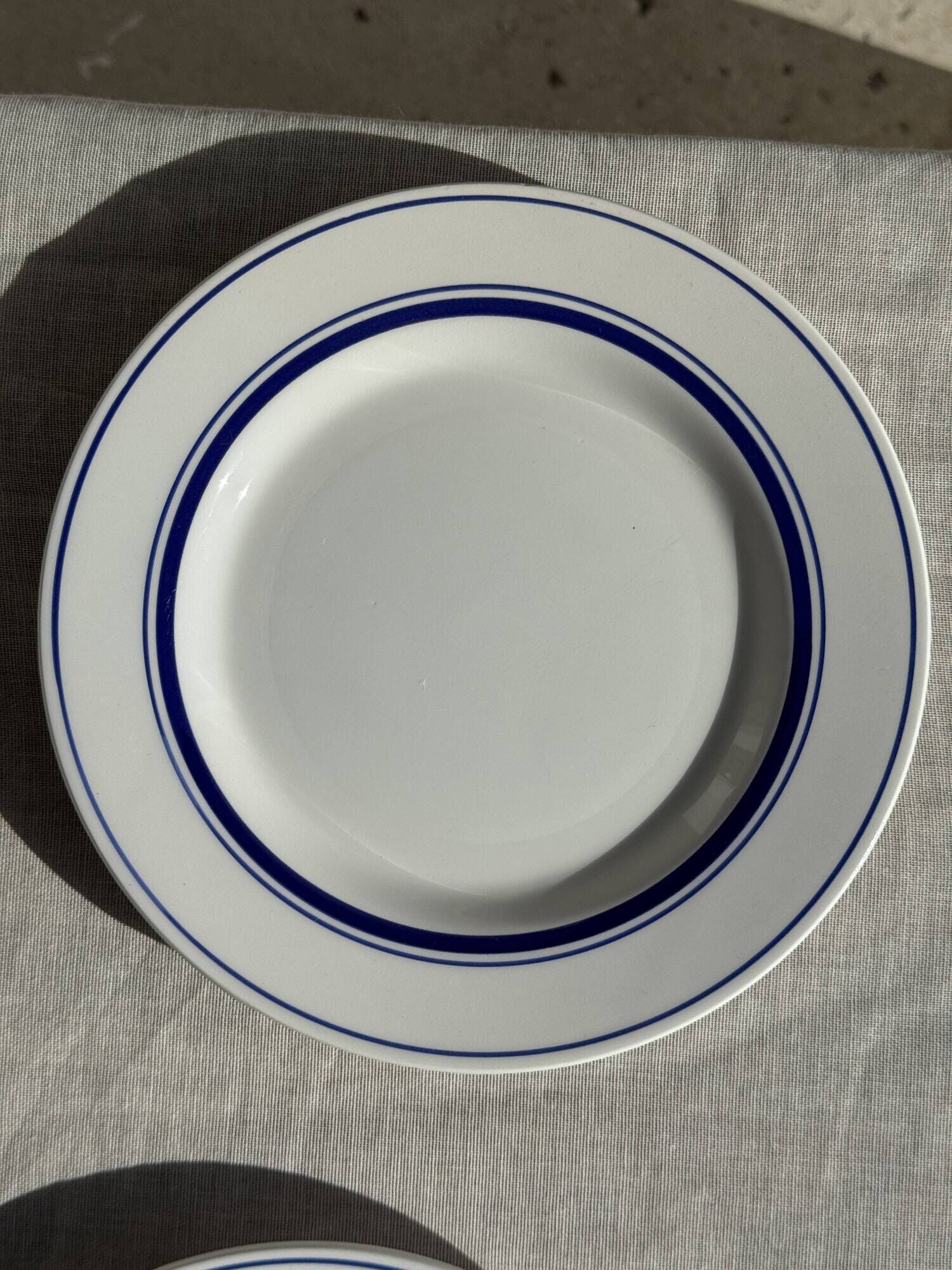 Set of 10 small dessert plates in Italian ceramic Total rim b