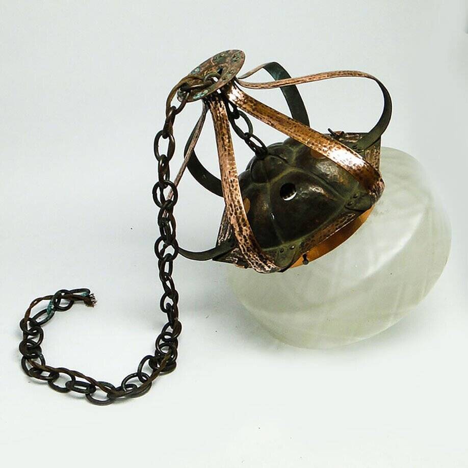 20th century glass pendant lamp, Austro-Hungary, 1890s