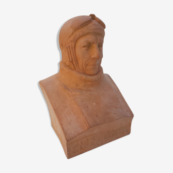Bust Charles Nungesser terracotta gaston petit