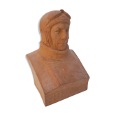 Bust Charles Nungesser terracotta gaston petit