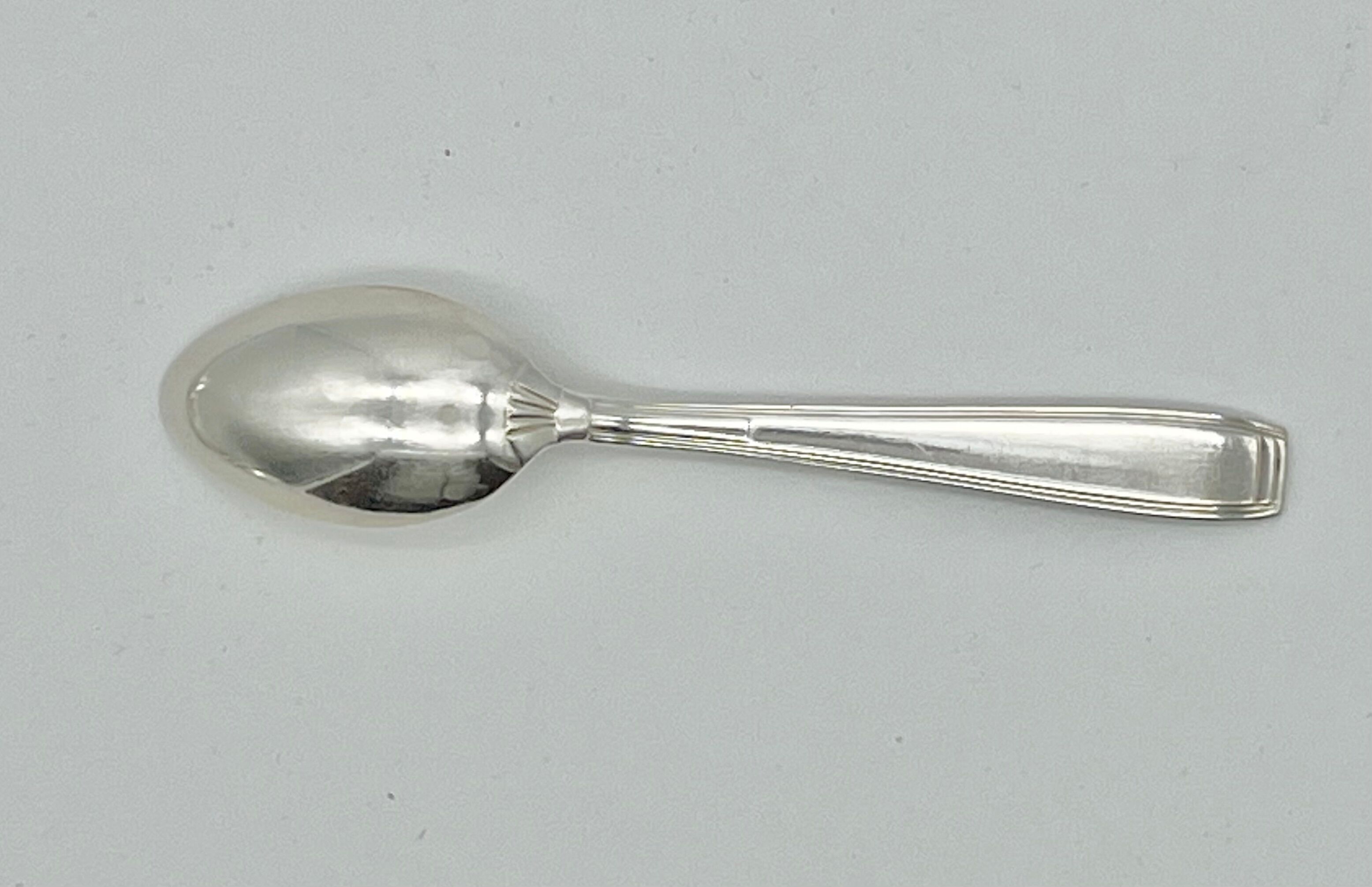 Ercuis 12 small teaspoons coffee dessert model carthage silver metal