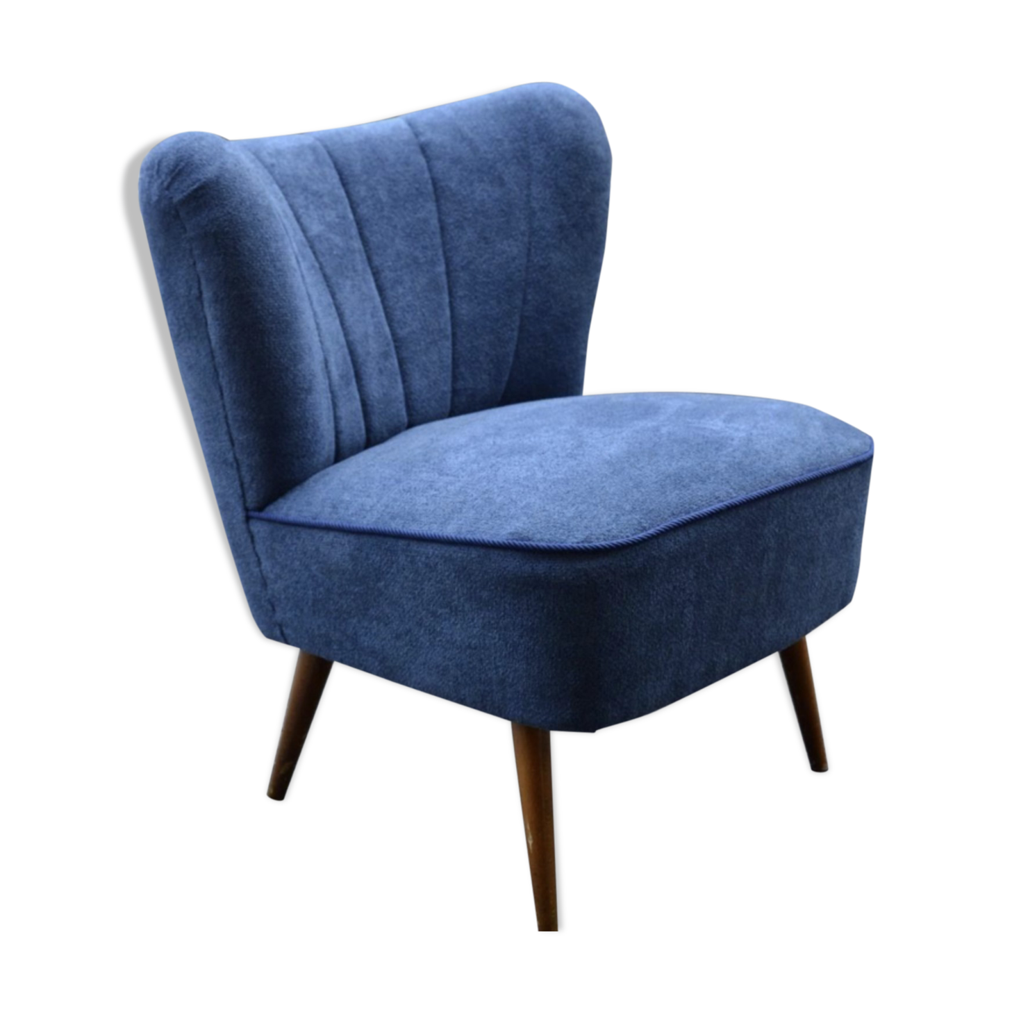 Jeans blue cocktail chair, vintage, 50