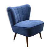 Jeans blue cocktail chair, vintage, 50