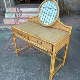 Rattan desk/console circa 1960