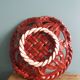 Fruit bowl, woven ceramic basket, Vallauris