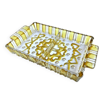 Plat serviteur  Verre coloré
