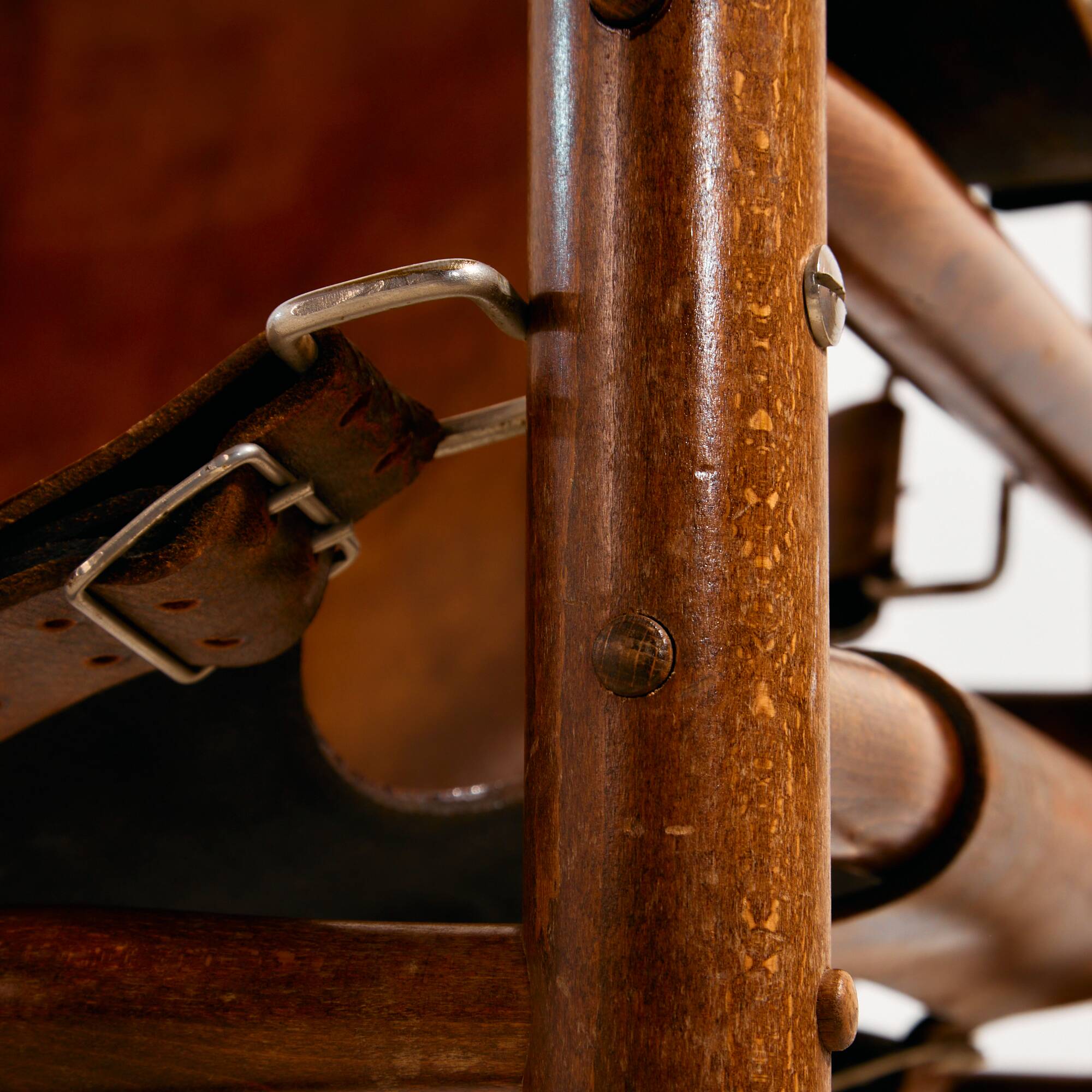 Hungarian calf leather lounge chair and ottoman, set of 2