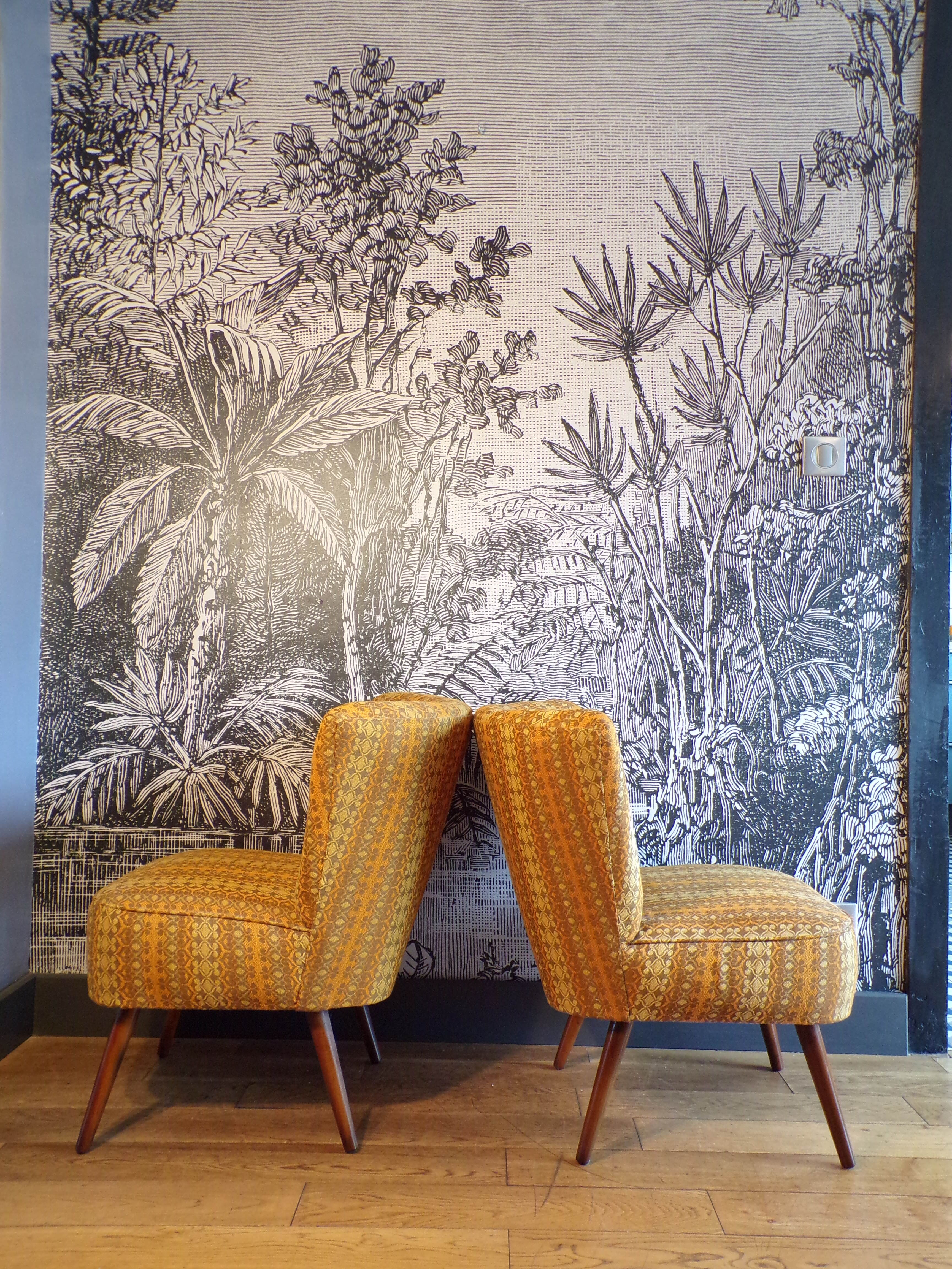 Pair of vintage cocktail chairs