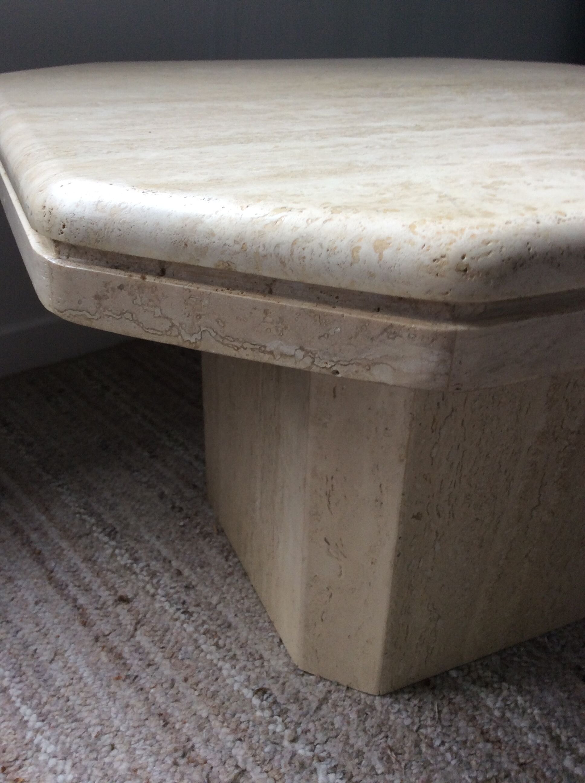 Travertine coffee table from the 70s