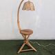 Vintage rattan and bamboo floor lamp, 1960s