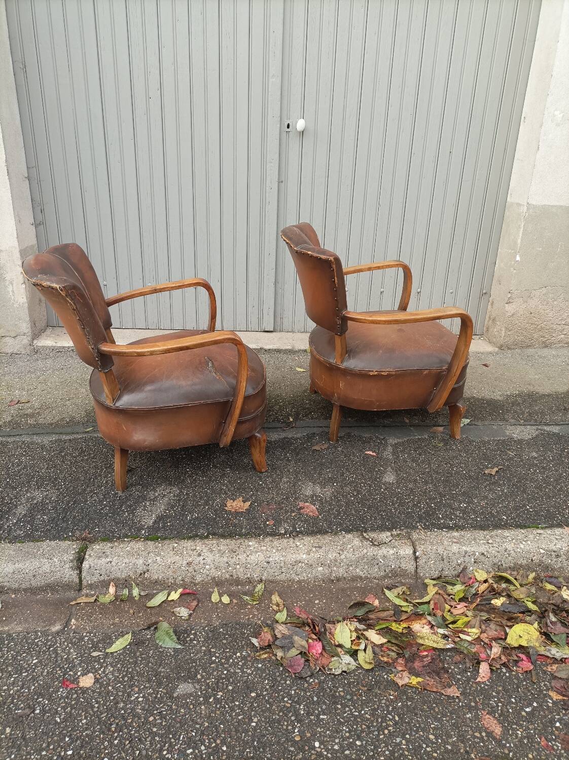 Pair of club chairs