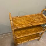 Vintage rattan shelf