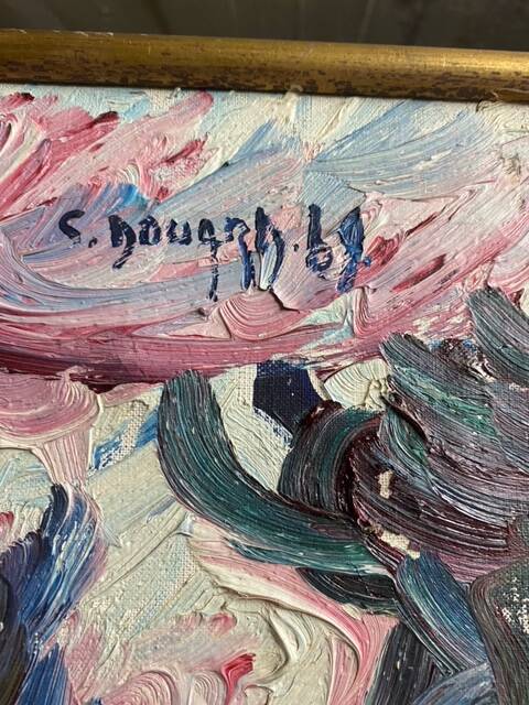 Oil on canvas signed C. Douard, 1969