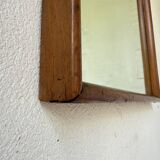 Miroir scandinave en teck massif 1970