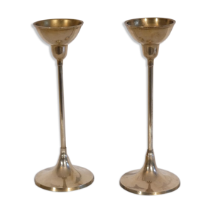Paire de bougeoirs scandinave - 1970