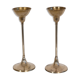 Pair of scandinavian brass candle holders 1970