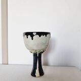 Impressionnante tasse ou calice fait à la main et peint à la main, pièce unique et de collection