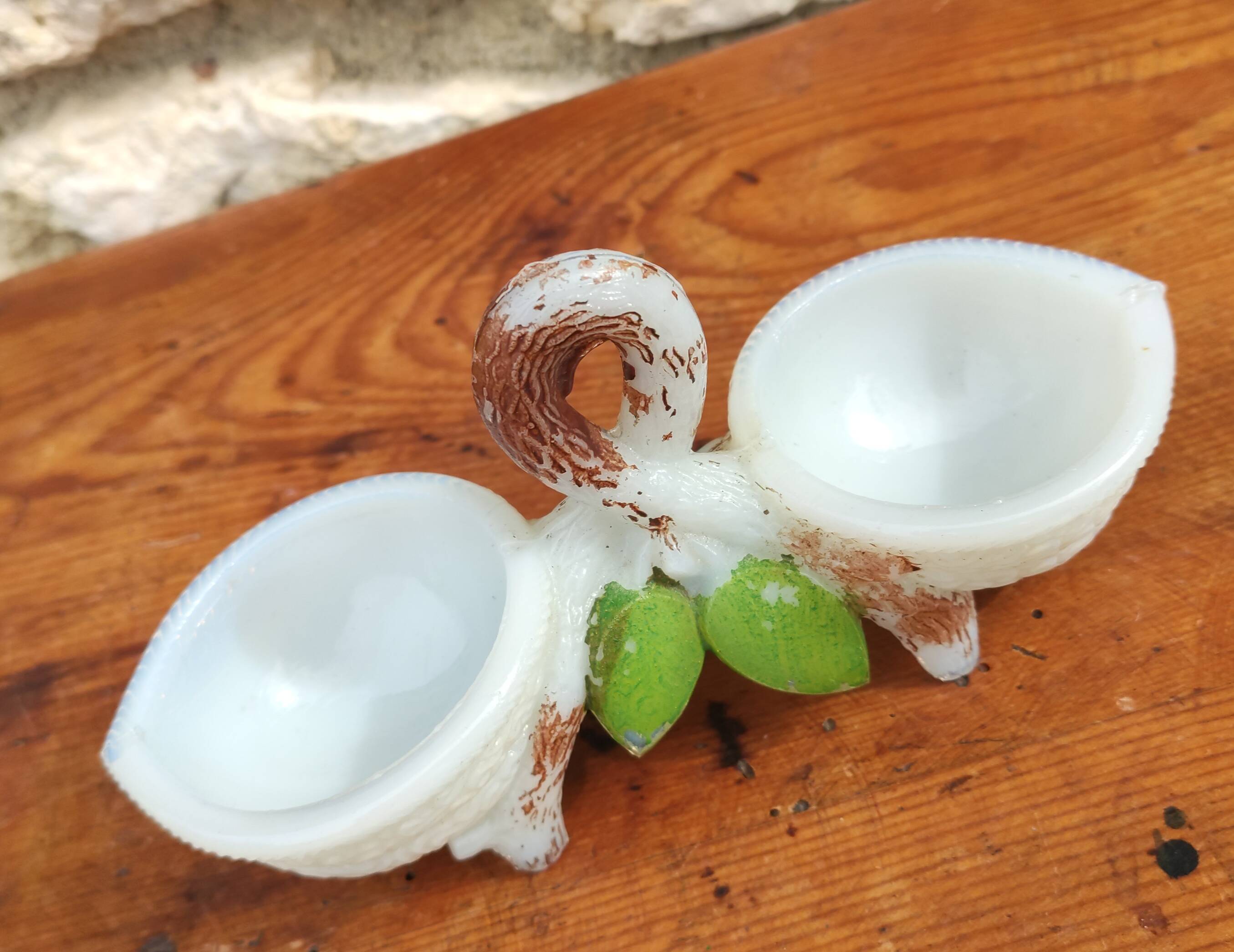 Old opaline salt shaker