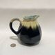 Alpho pitcher in flamed black yellow stoneware vintage 1930 1940 water jug