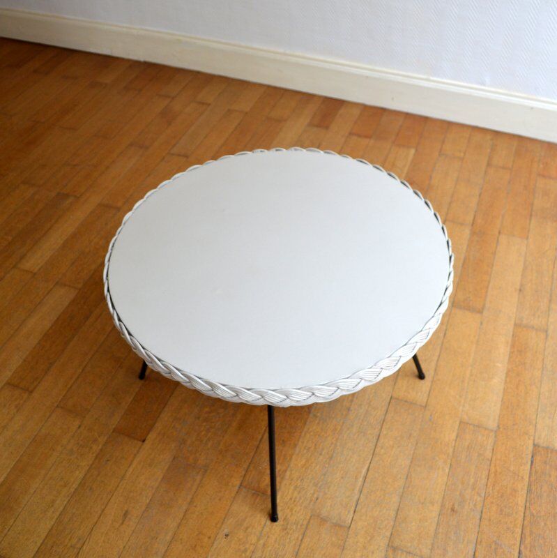 Rattan coffee table and vintage wicker