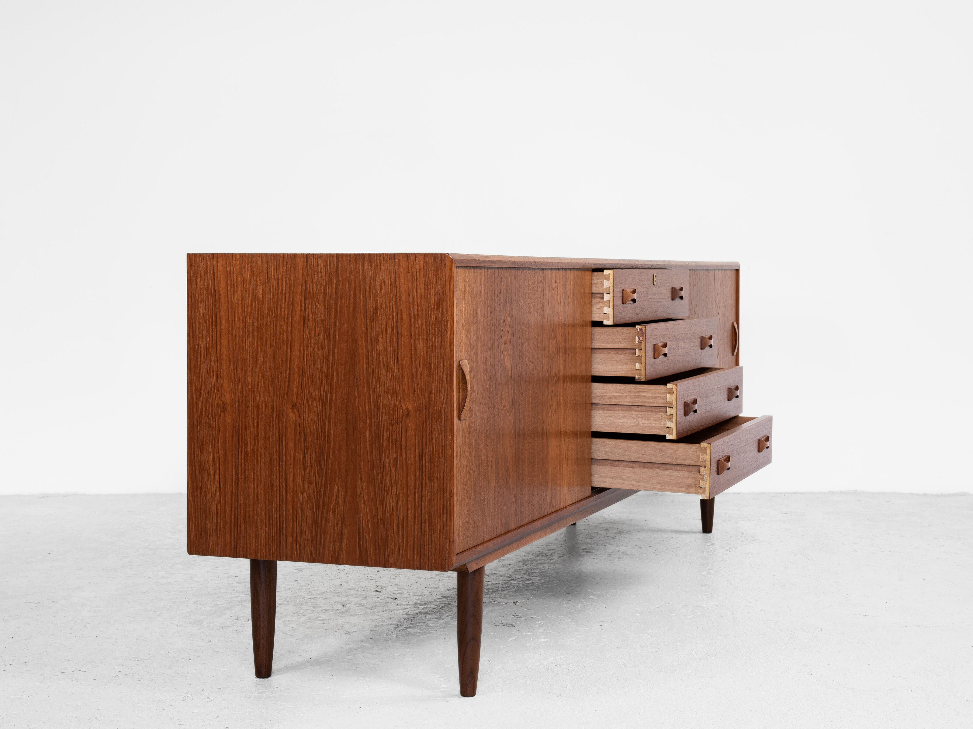 Midcentury Danish sideboard in teak by Clausen & Søn 1960s