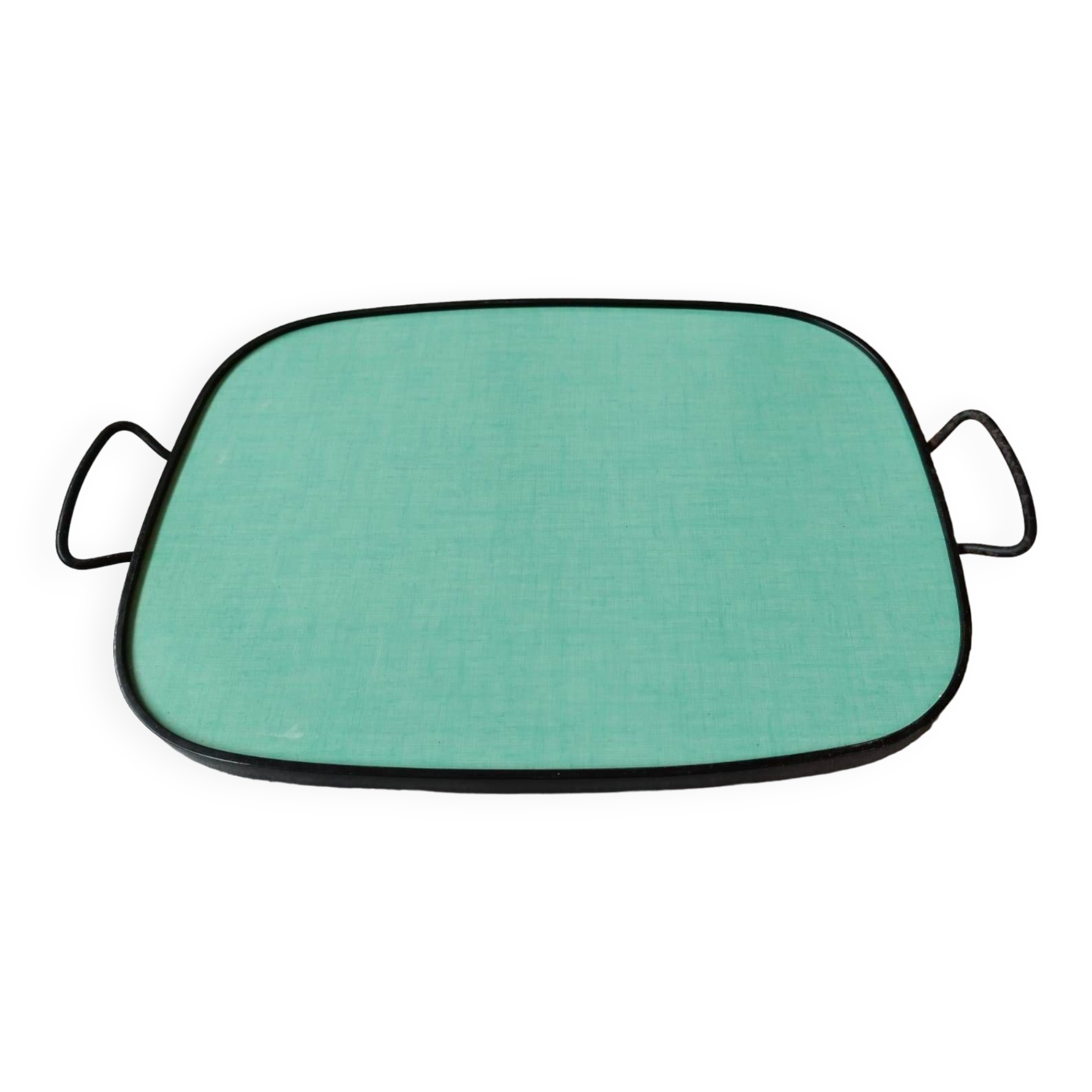 Vintage green formica tray