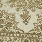 Handmade Turkish Contemporary 1980s 293 cm x 380 cm Beige Wool Carpet