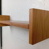 Pair of solid oak wall shelves
