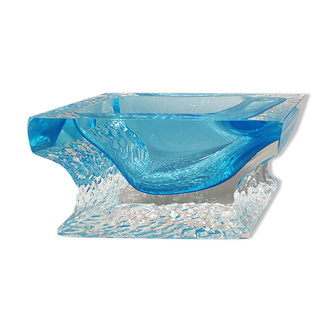 1960s astonishing blue ashtray or vide poche by Flavio Poli