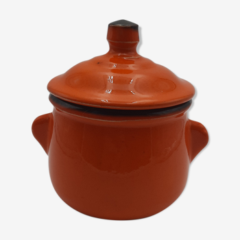 Orange ceramic pot