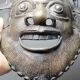Vintage African bronze mask from Bamoun, Cameroon