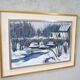 Gideon isaksson (1911-1980), scandinavian modern landscape, 1960s, oil on panel, framed