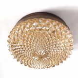 Golden spiral ceiling light fixture