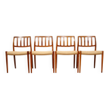 A set of 4 Model 83 dinning chairs by Niels O. Møller for J.L.Møller