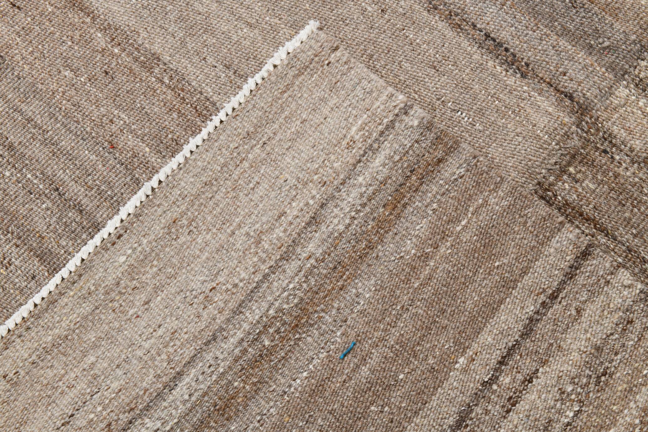 9x13 Brown Beige Large Vintage Rug, 265x399Cm