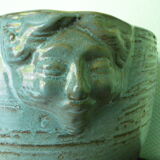 Glassed terracotta flower pot