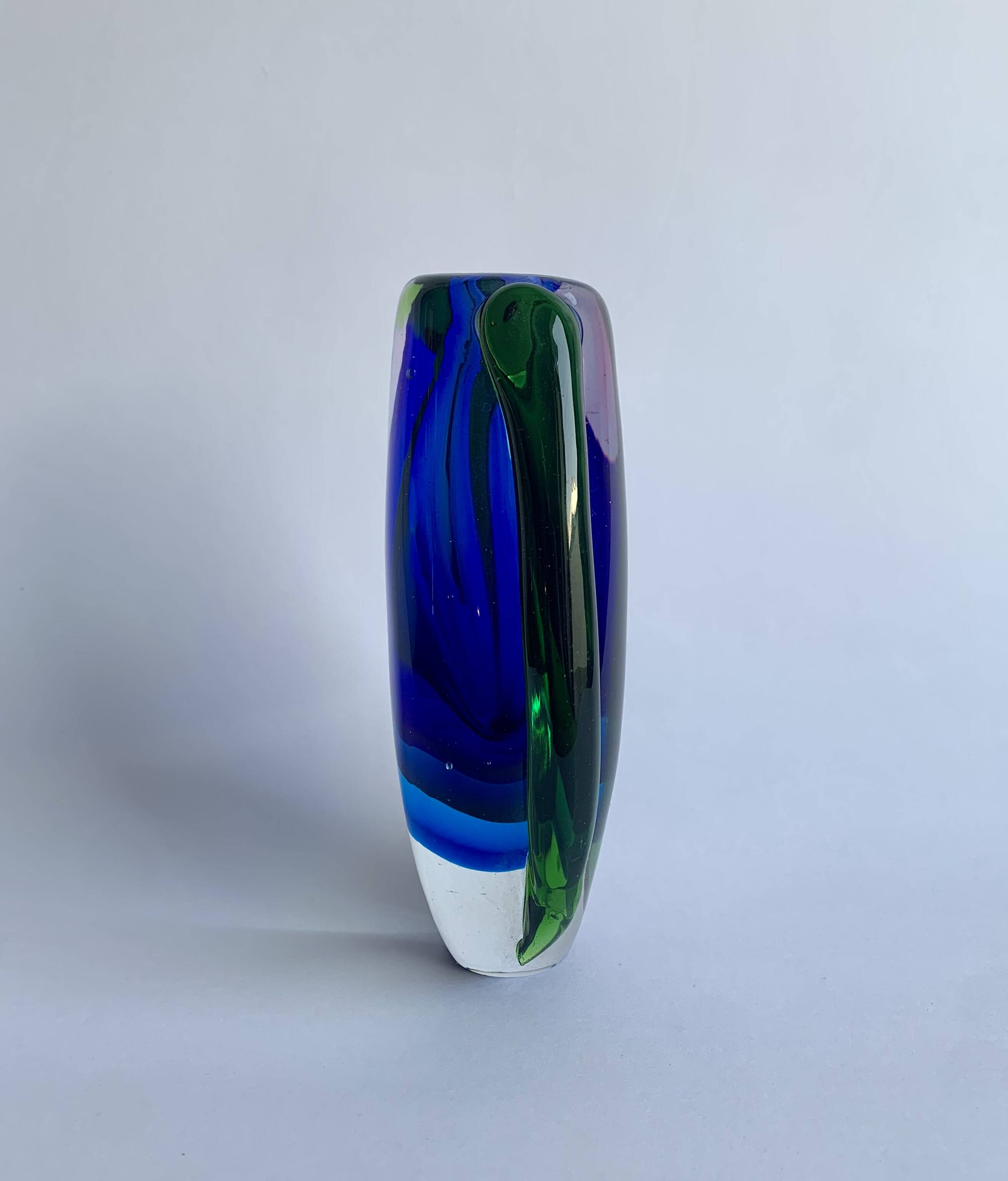 Murano Sommerso Art Galss Vase