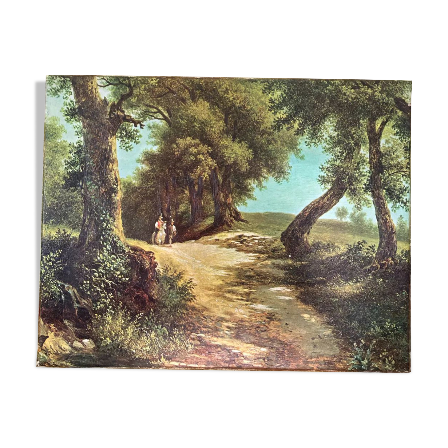 Landscape and horses table