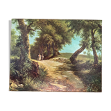 Landscape and horses table