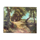 Landscape and horses table