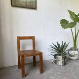 Brutalist pine chair