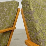 Pair of "boomerang" armchairs by Antonin Suman for Ton "Thonet" 1960