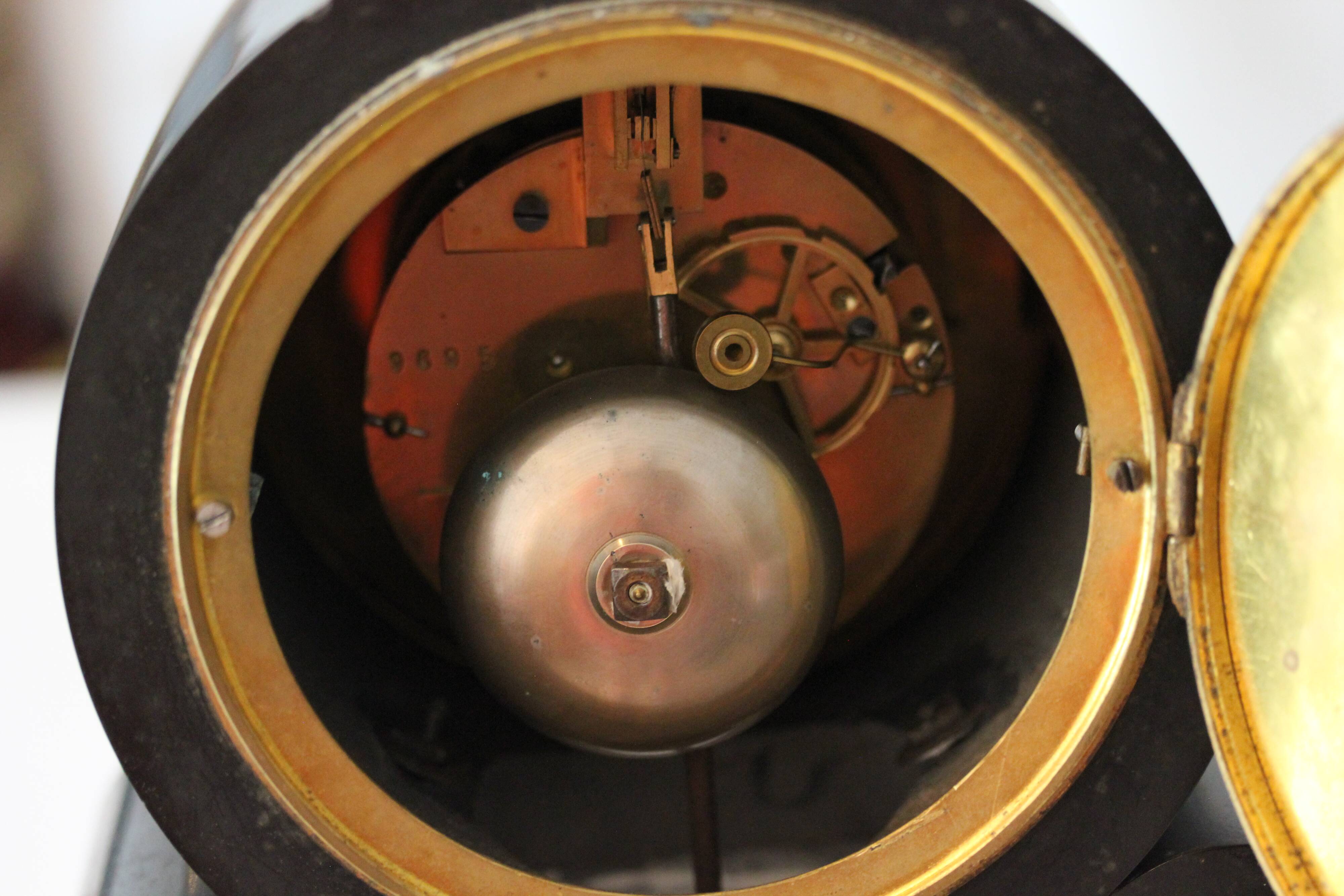 Old notary clock brocot movement and pendulum 2 bulbs 19th