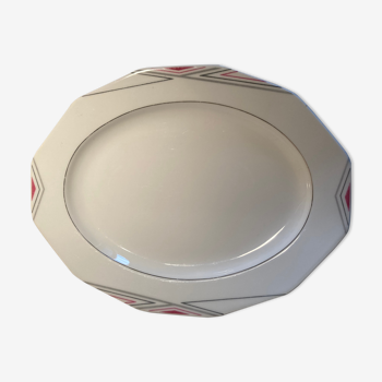 Oval serving dish, 1930, Limoges porcelain